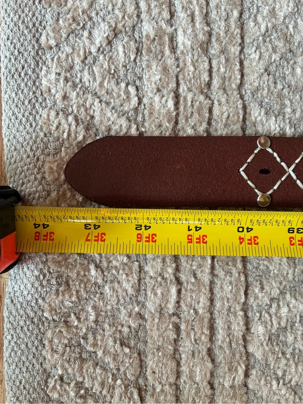 Women’s Brown Leather Studded Belt - Classic Casual Style